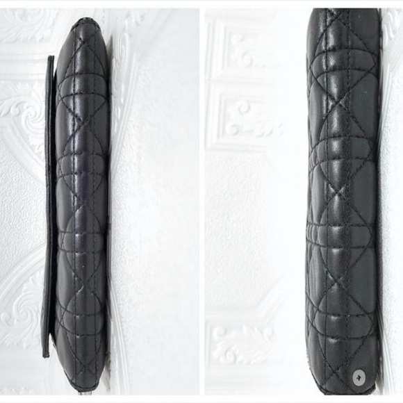 DIOR Cannage Wallet on Chain black lambskin with silver chain - Picture 5 of 9